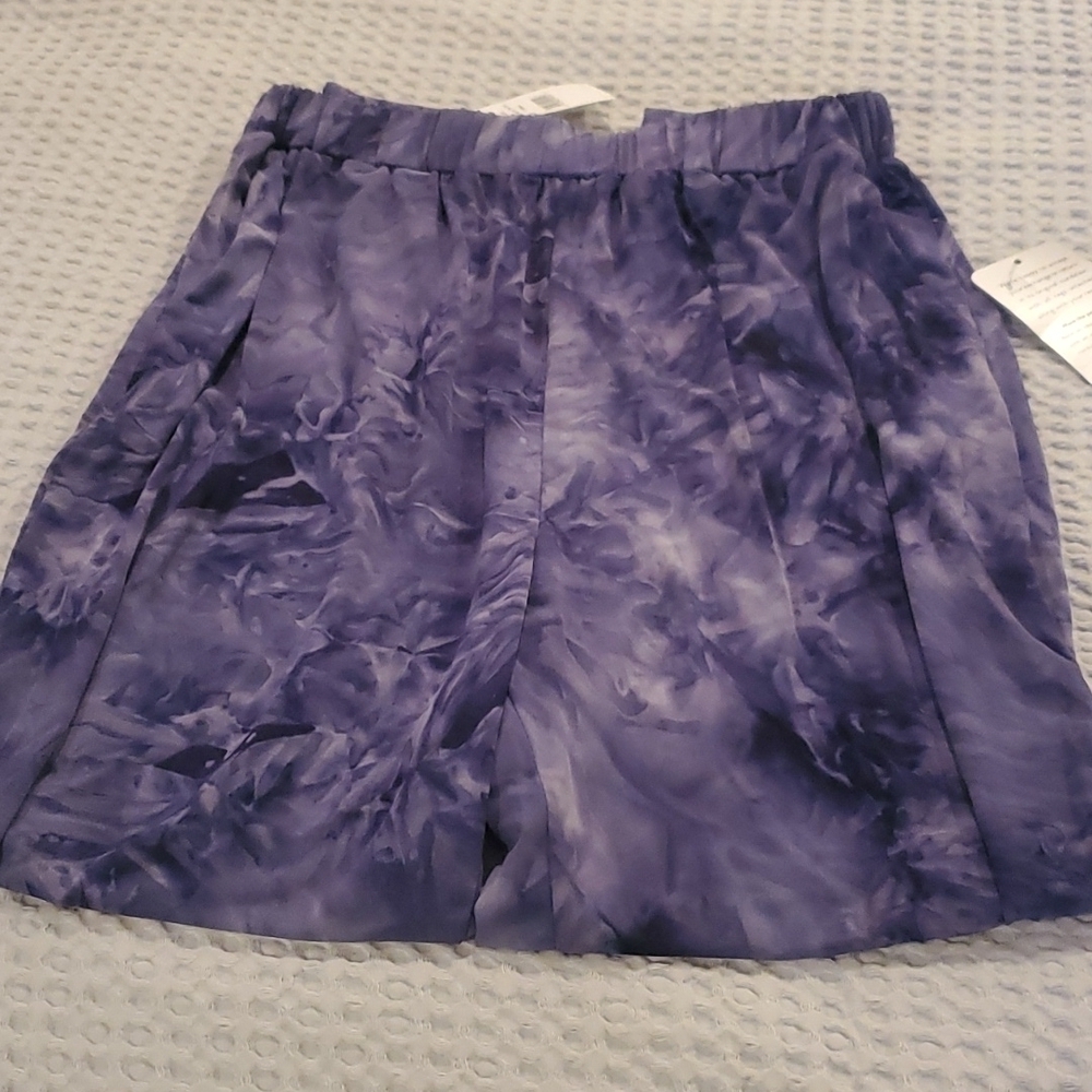 Nwt West Kei Tua Knit Tie Dye Joggers Blue Pants Relaxed Fit High Rise